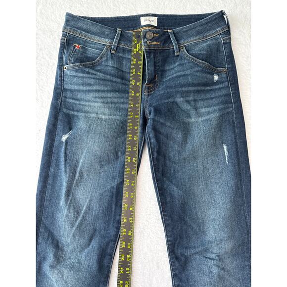 Hudson Signature Bootcut Jeans Womens Size 27 Dark Blue Denim Flap Pockets - Picture 5 of 9